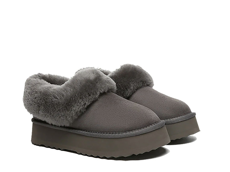 SALE. Fluffy Collar Platform Slippers. FREE Worldwide Shipping.