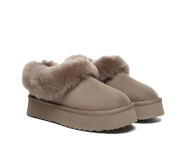 SALE. Fluffy Collar Platform Slippers. FREE Worldwide Shipping.